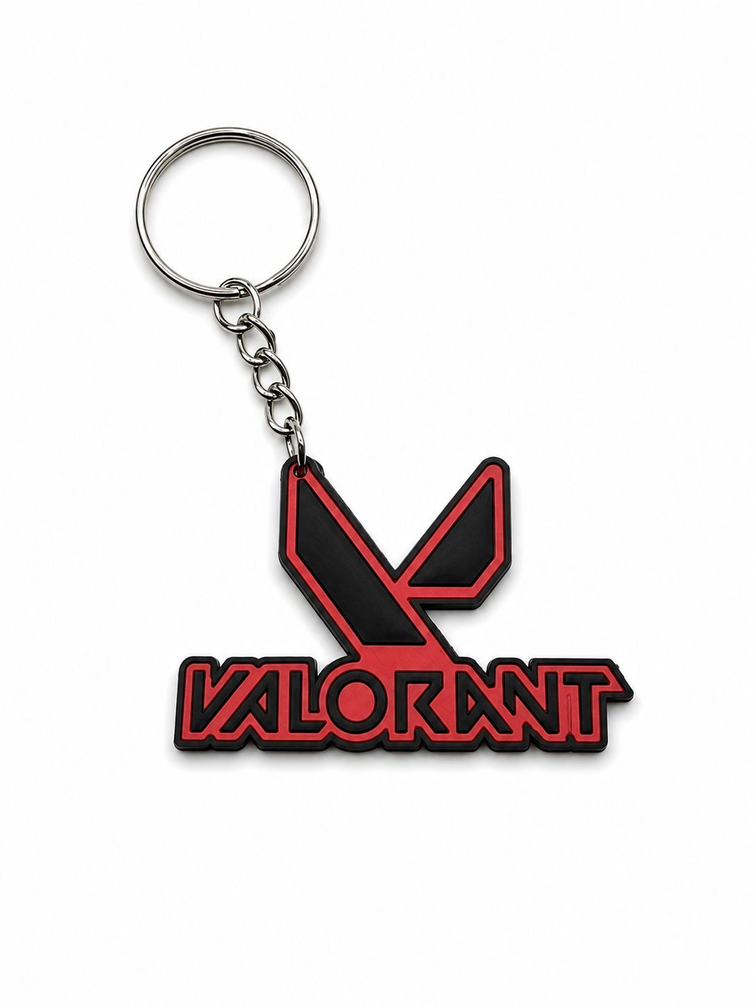 Valorant Logo 3D Baskı Anahtarlık – Riot Games Oyuncu Koleksiyon Aksesuarı